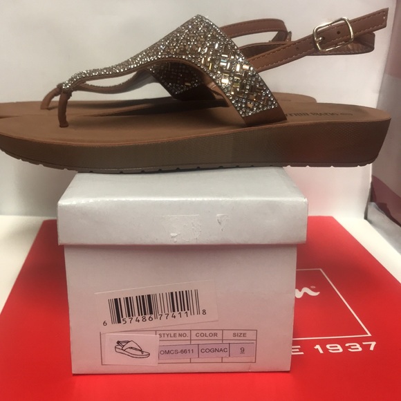 BNWT Sandals Olivia Miller size 9 Brown Stones - Picture 9 of 10